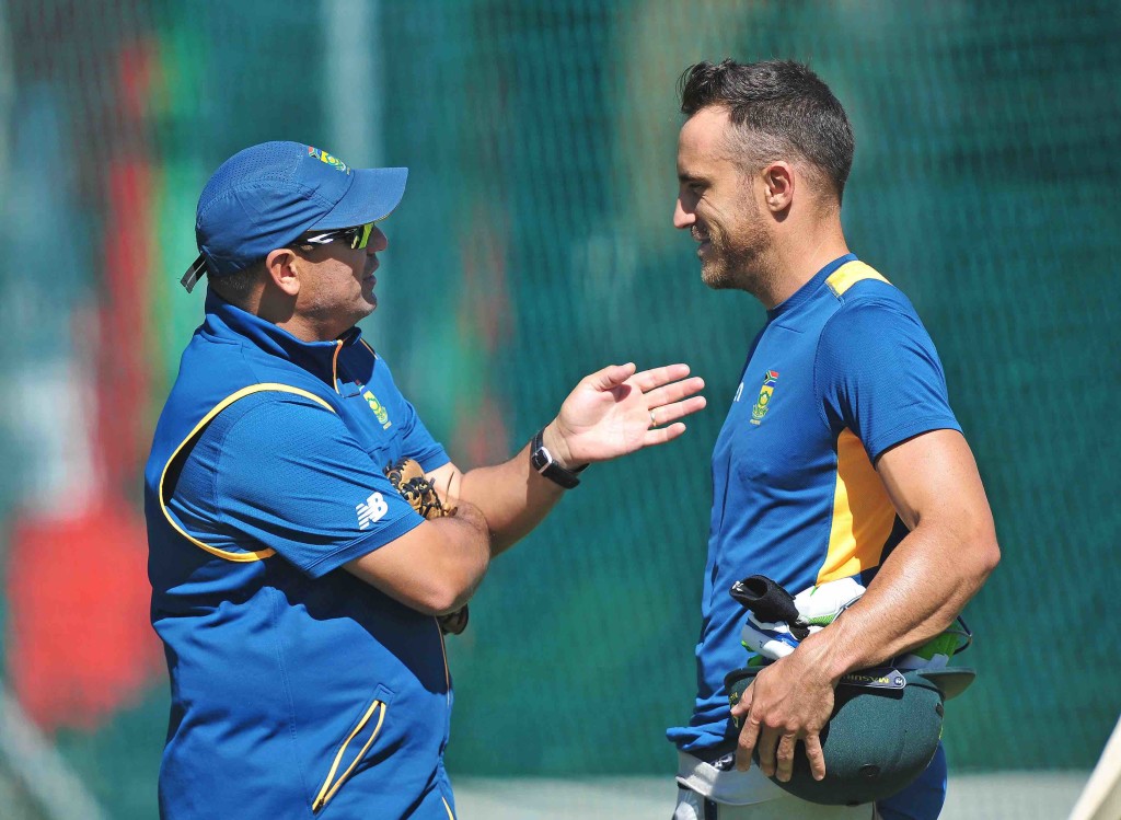 Russell Domingo and Faf du Plessis