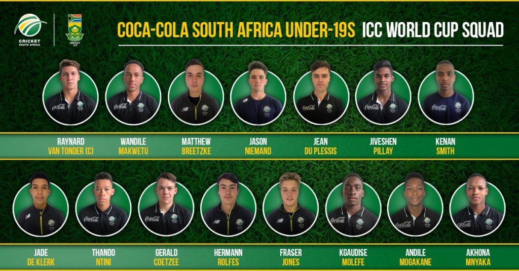 No surprises in SA U19 WC squad