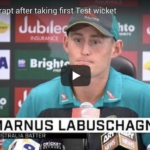 Watch: Labuschagne on first Test wicket