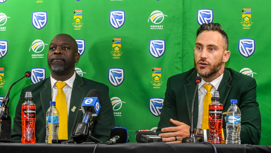 Ottis Gibson and Faf du Plessis