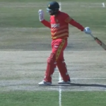 Watch: Bizarre hit-wicket dismissal