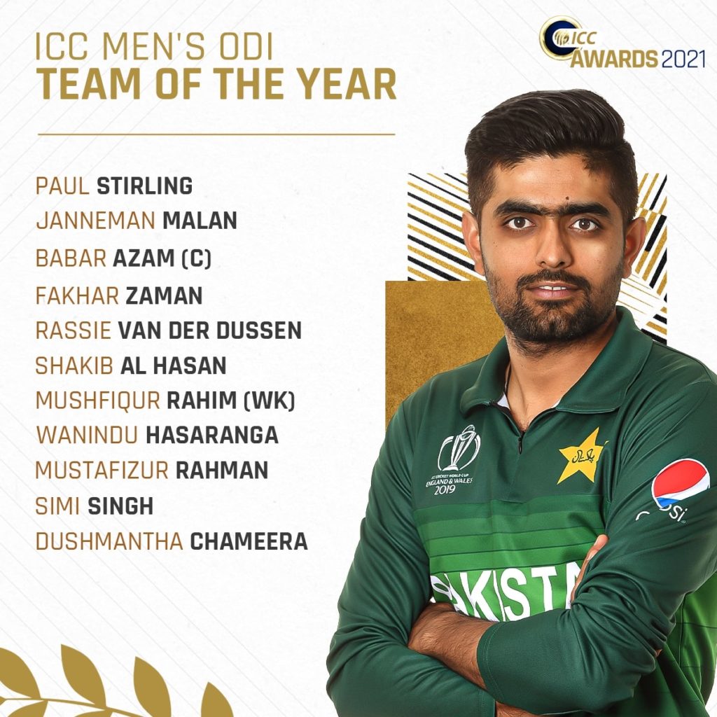 ICC ODI Team of the Year 2021