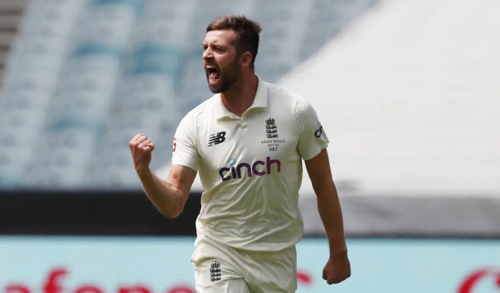 Mark Wood celebrates Ashes