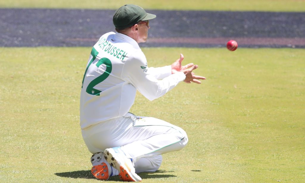 Rassie van der Dussen catch India