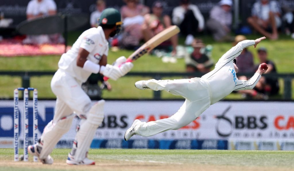 Tom Latham catch NZ Bangladesh 11 Jan 2022