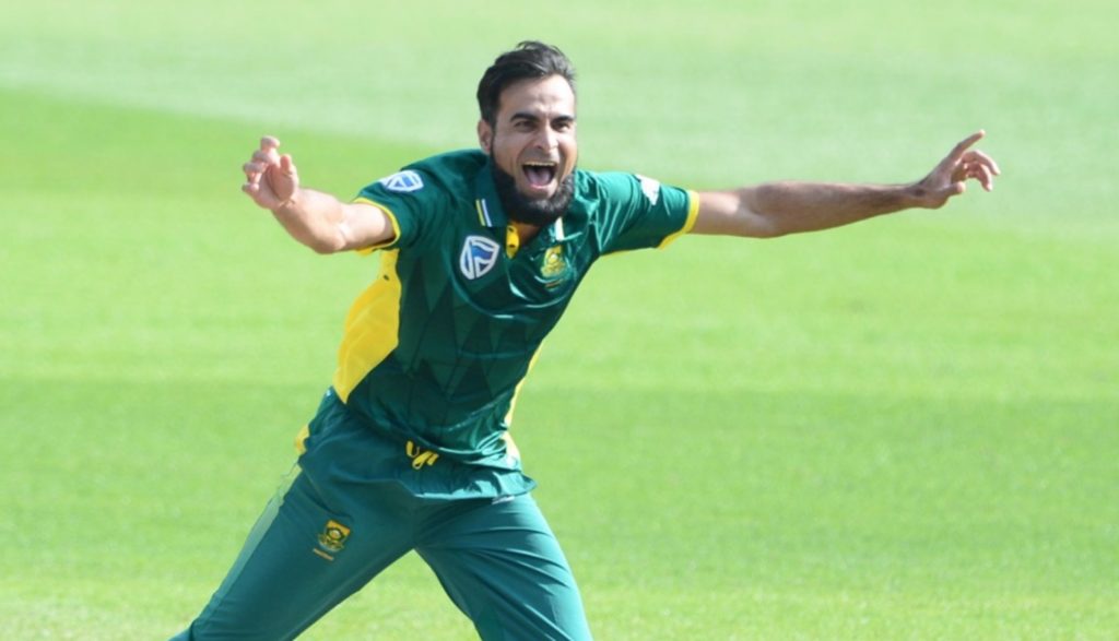 Imran Tahir Proteas celebrates wicket