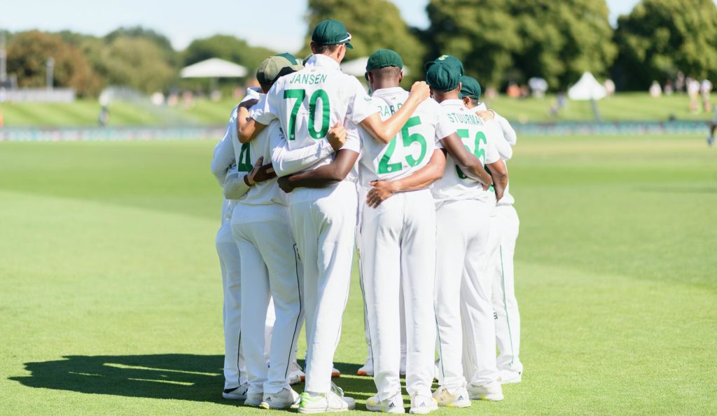 Proteas huddle Christchurch T1 2022