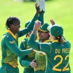 Ayabonga Khaka Proteas Women celebrates