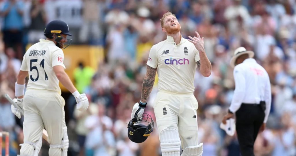 Ben Stokes Eng hundred WI 17 March 2022