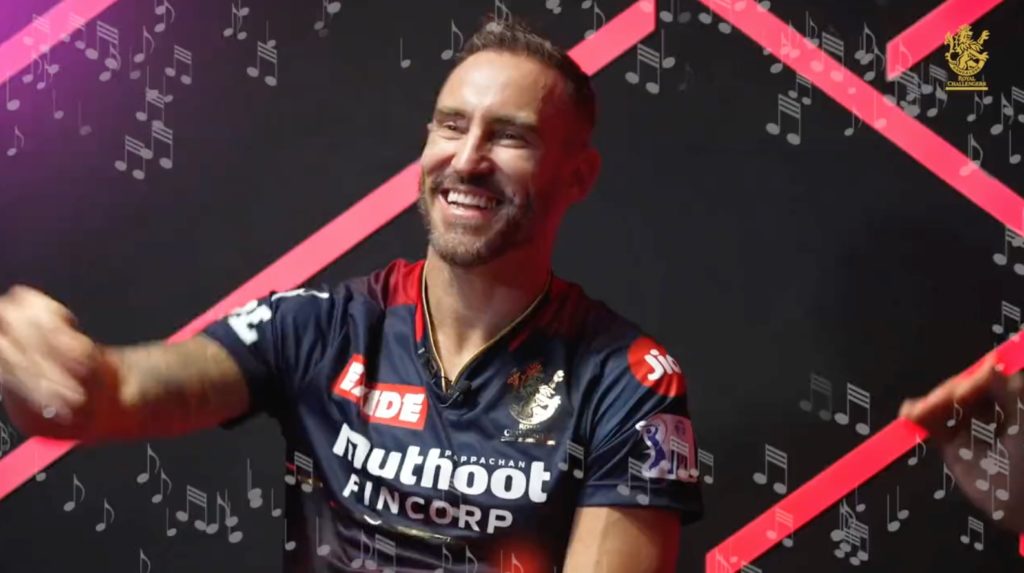 Faf du Plessis sings IPL RCB