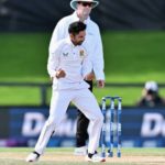 Keshav Maharaj SA NZ wicket celebrates