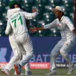 Naseem Shah celebrates wicket Pak Aus 22 Mar 22