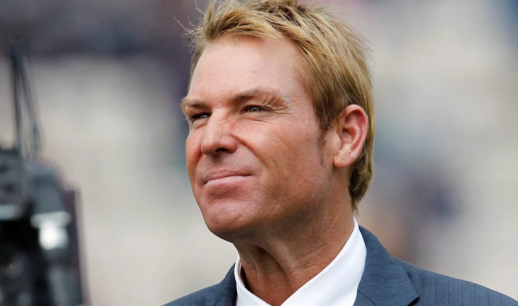 Shane Warne suit portrait