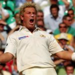 Shane Warne wicket celebrates blond hair