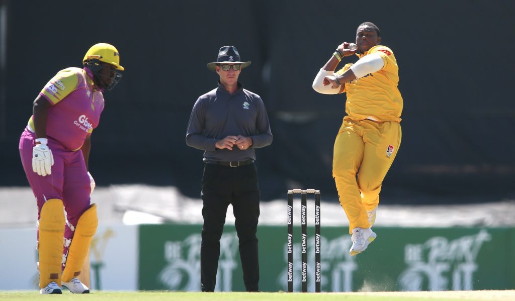 Sisanda Magala Lions bowling Rocks