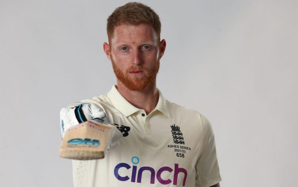 Ben Stokes England bat pointing