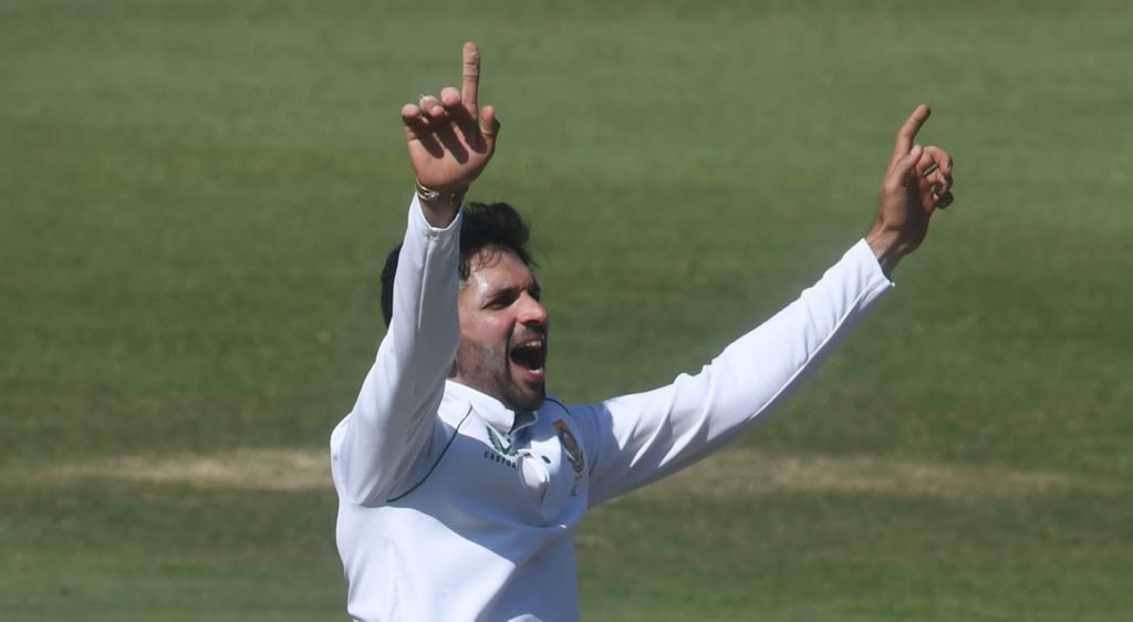 Keshav Maharaj celebrates Proteas Ban 11 April 2022