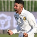 Keshav Maharaj celebrates seven-for