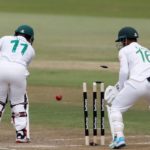 Temba Bavuma bowled SA Bang 1 April 22