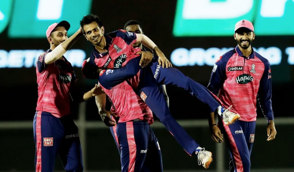 Yuzvendra Chahal celebrate RR IPL 18 April 2022