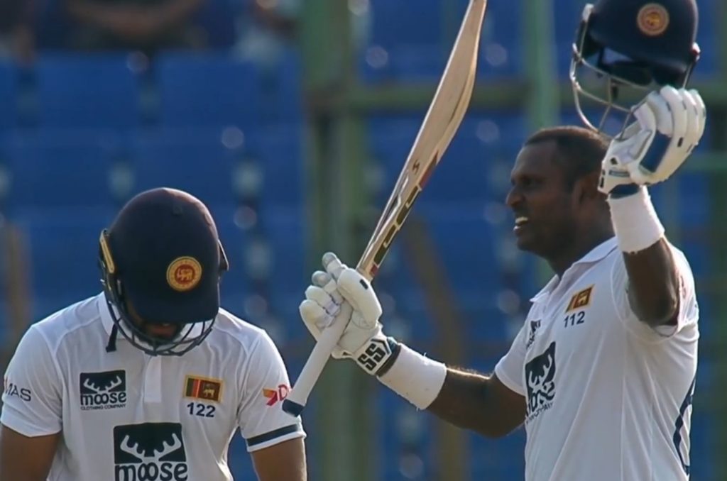 Angelo Mathews hundred SL 15 May 2022