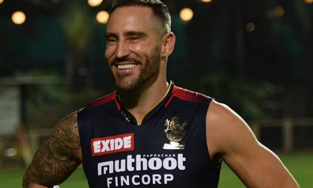 Faf du Plessis smiles RCB IPL