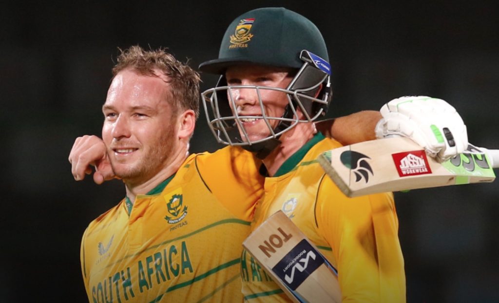 David Miller Rassie van der Dussen smile Proteas 9 June 2022