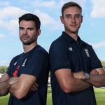 James Anderson Stuart Broad pose