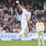 Joe Root celebrates Eng NZ 5 June 2022