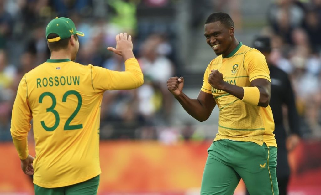 Lungi Ngidi celebrates wicket Proteas 27 July 2022