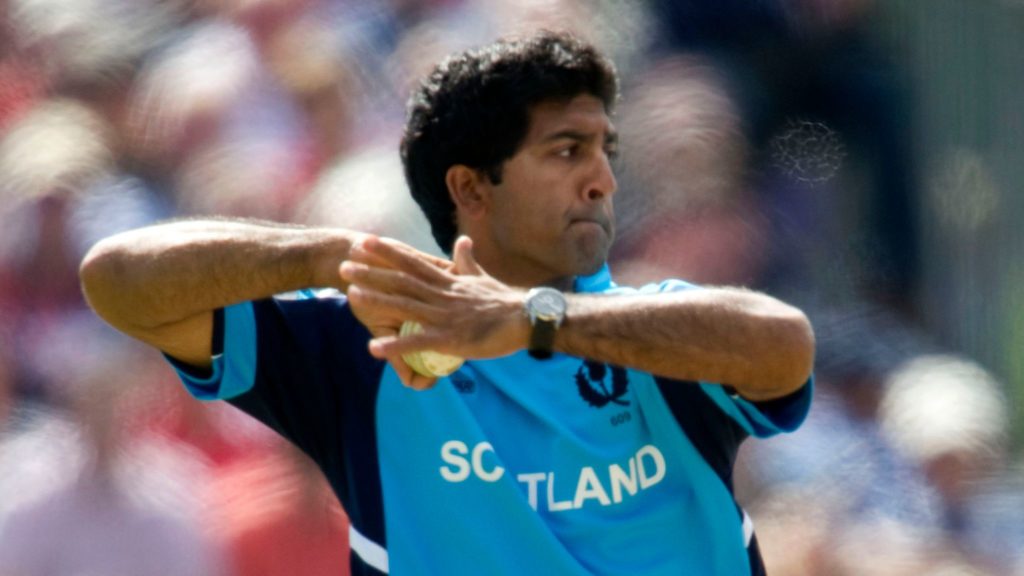 Majid Haq Scotland bowling