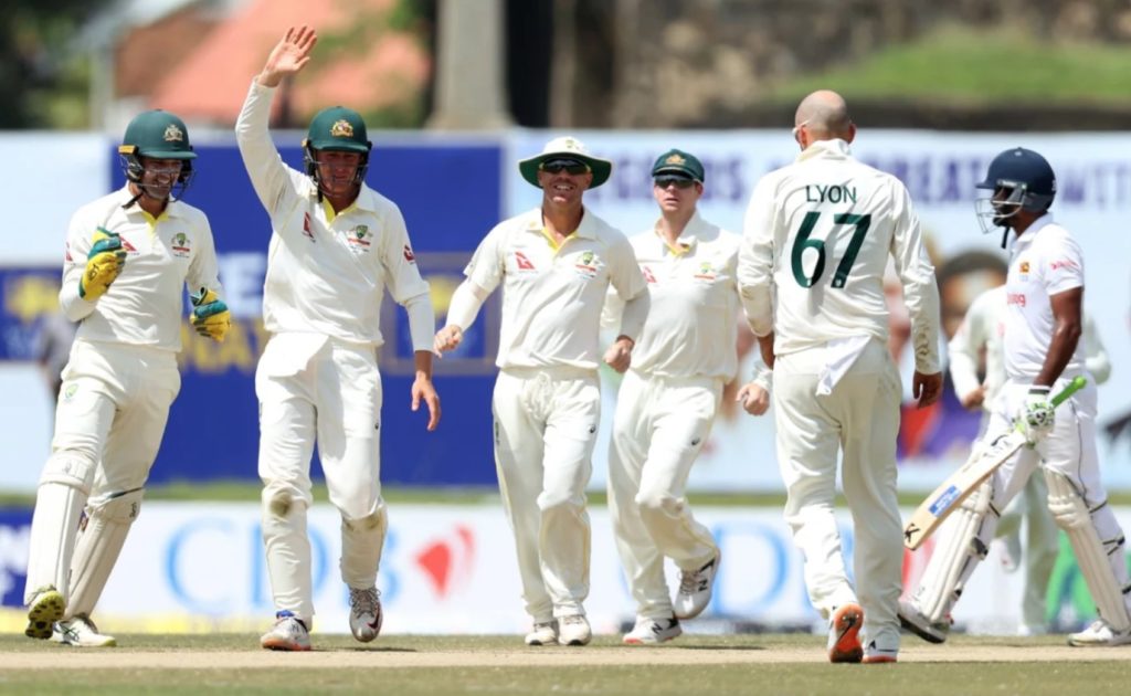 Nathan Lyon wicket Australia SL 1 July 2022