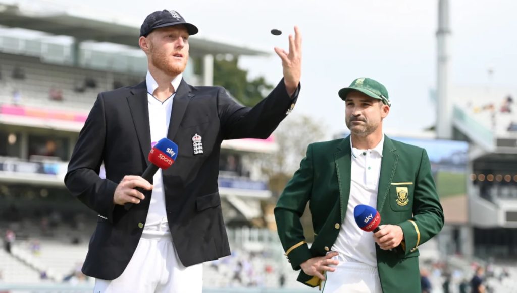 Ben Stokes Dean Elgar Lord's 2022