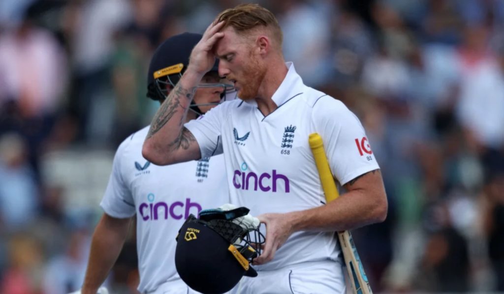 Ben Stokes dejected SA Lord's 2022