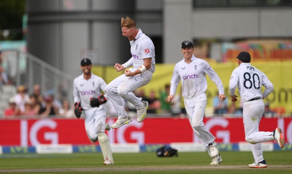 Ben Stokes wicket England 27 Aug 22