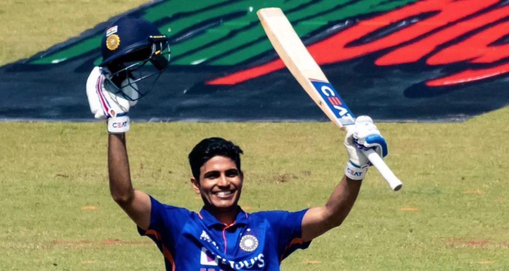 Shubman Gill India century 22 Aug 2022