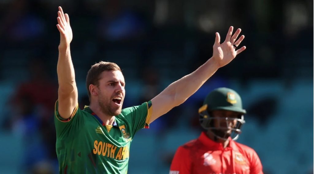 Anrich Nortje Proteas Bangladesh appeal 27 Oct 2022