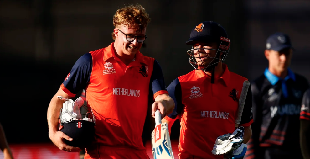 Netherlands cricketers Tom Pringle and Bas de Leede