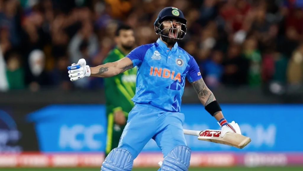 Virat Kohli India celebrates Pak 23 Oct 2022