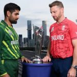 Babar Azam Jos Buttler T20 World Cup trophy