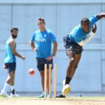 Jofra Archer England nets March 2022