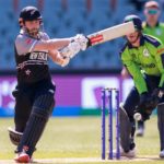 Kane Williamson tees off for New Zealand against Ireland