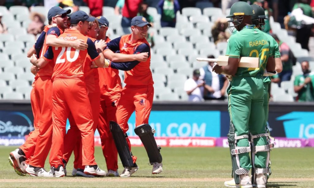 Netherlands celebrate Proteas 6 Nov 2022