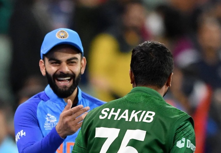 Virat Kohli laughing at the T20 World Cup