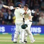 Travis Head and Marnus Labuschagne celebrate