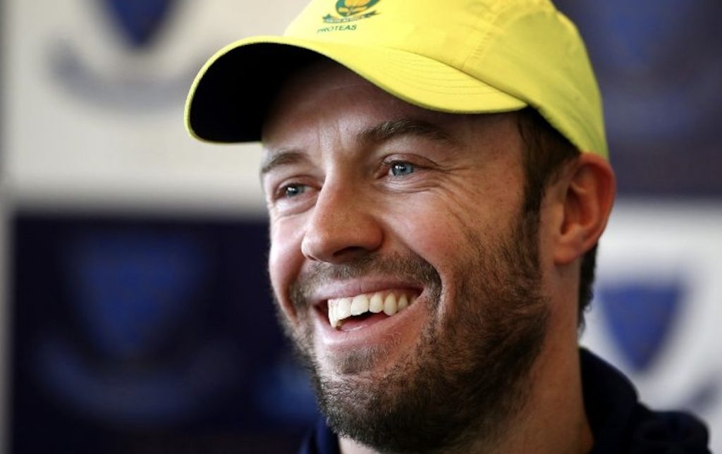 AB de Villiers smiles