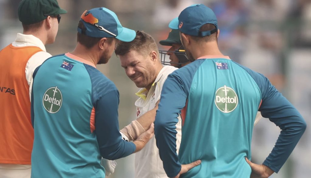 David Warner injured 17 Feb 2023