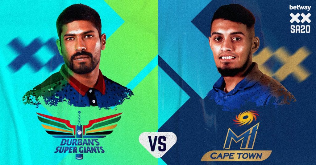 Durban's Super Giants vs MI Cape Town (SA20)