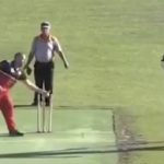 Batsman flips out after mankad dismissal