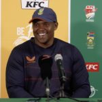 Sisanda Magala Proteas presser 26 Mar 2023